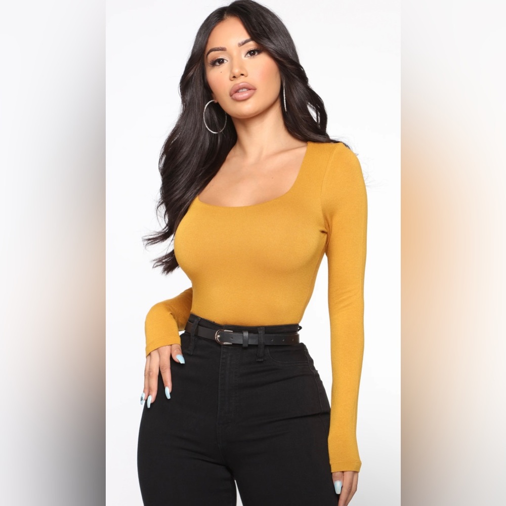 Square Neck Long Sleeve Top from Fashion Nova
